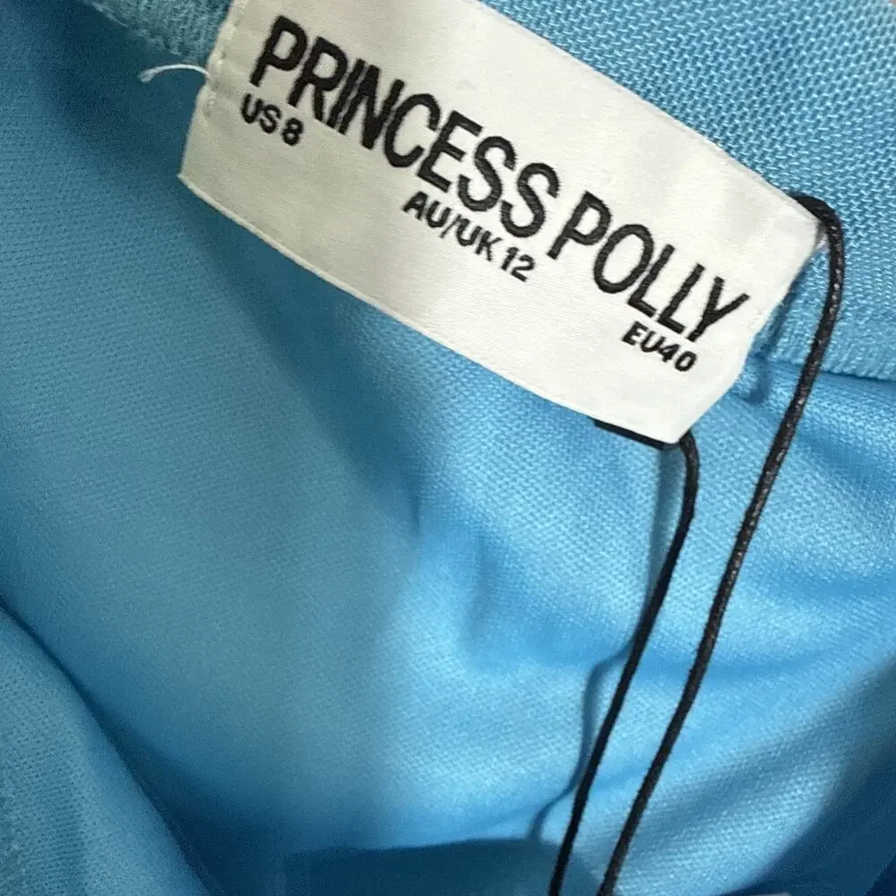 Princess Polly Maxi Skirt, Size 8, Aqua Blue